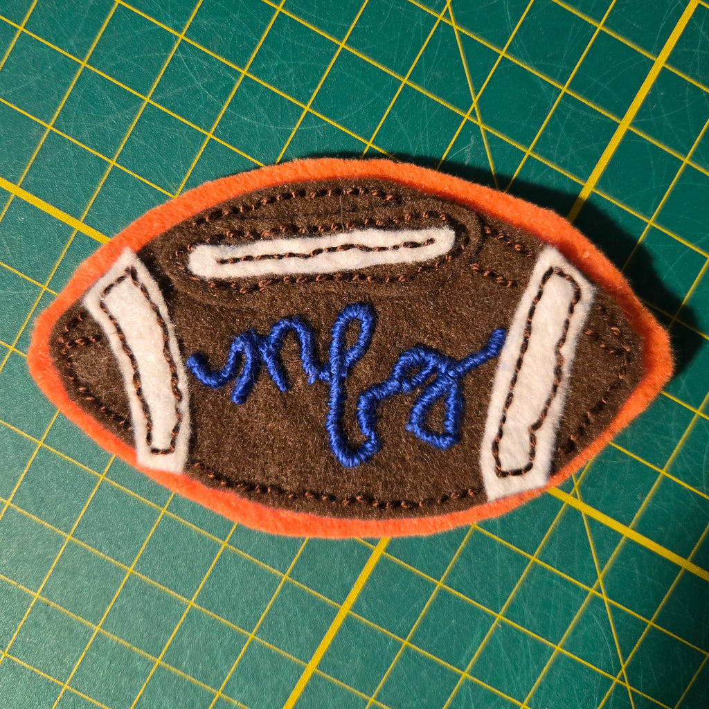 Da Football Felt Pin