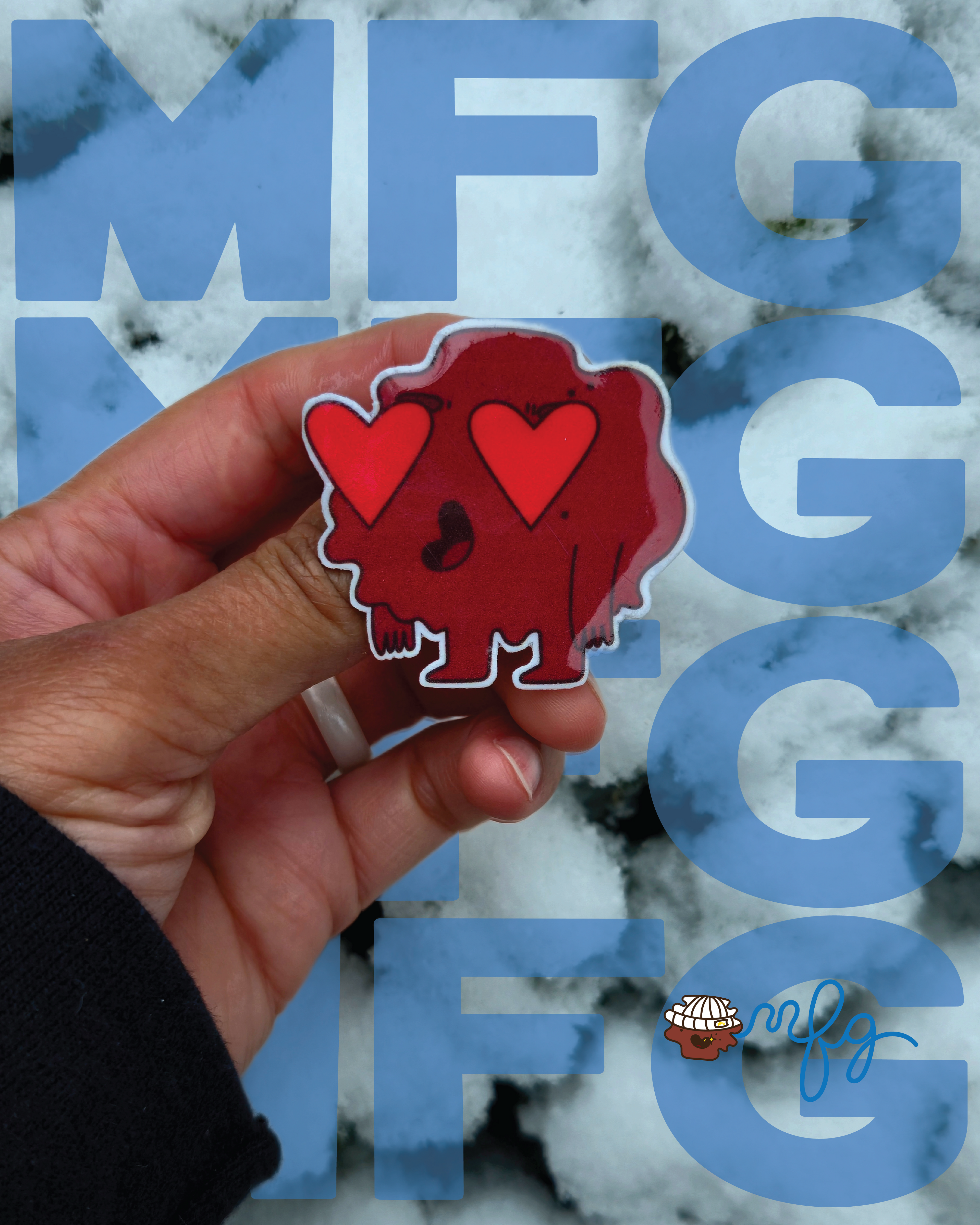 Meatball Heart Eyes Pin