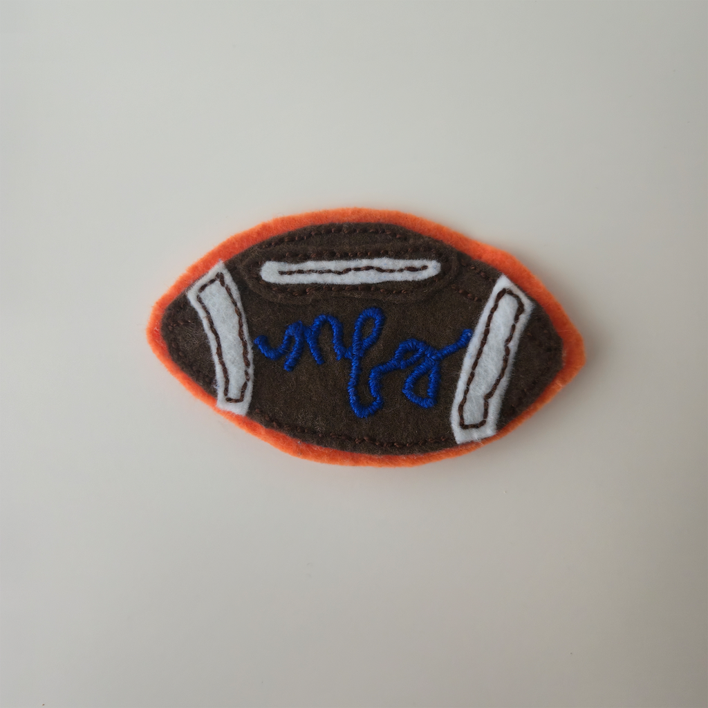 Da Football Felt Pin